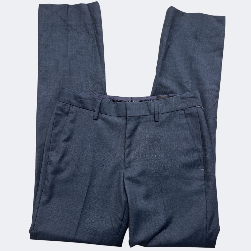 Bonobos Pants Mens 28x32 Blue Slim Fit Wool‎ Blend Dress Trouser Classic Formal